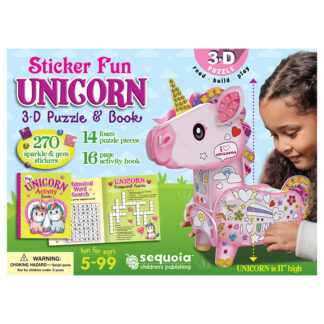 Sticker Fun Unicorn 3-D Puzzle and Book Sequoia Children's Publishing